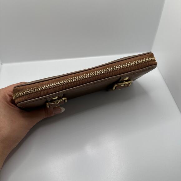 COACH Bronze Zip Around Buckle Wallet - Picture 4 of 10
